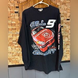 Vintage Chase Y2K Bill Elliott NASCAR graphic print long sleeve